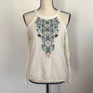 Hollister White halter/off the shoulder top